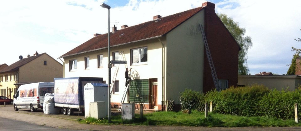 Dach und Fassadendämmung mittels Einblasdämmtechnik eines Zweifamilienhauses in 31655 Stadthagen